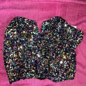 Sequin corset top